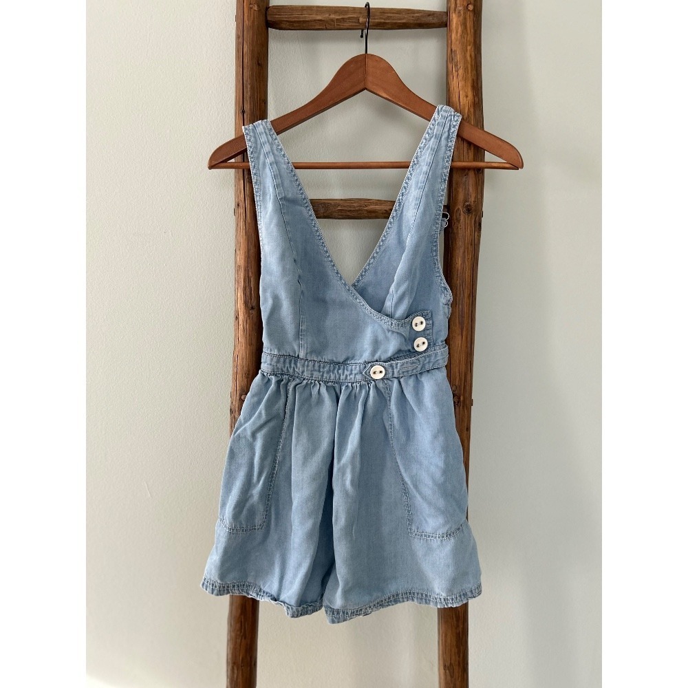 Urban Outfitters Light Blue Denim Romper - Picture 2 of 5